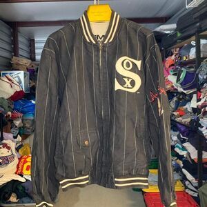 VTG 00s Cooperstown Collection MLB Chicago White Sox Reversible Jacket Medium